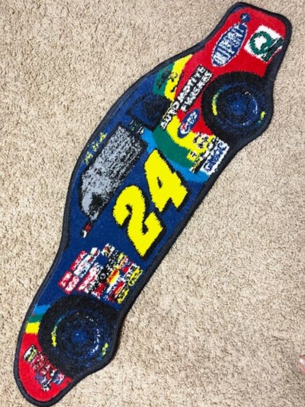 Vintage Jeff Gordon 24 DuPont Car Rug
